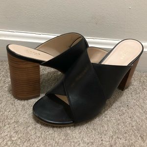 Cole Haan Black Leather Mules